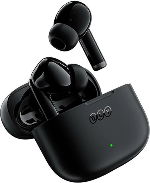 Kufje TWS QCY T19, Bluetooth 5.1, me kuti karikimi, e zezë