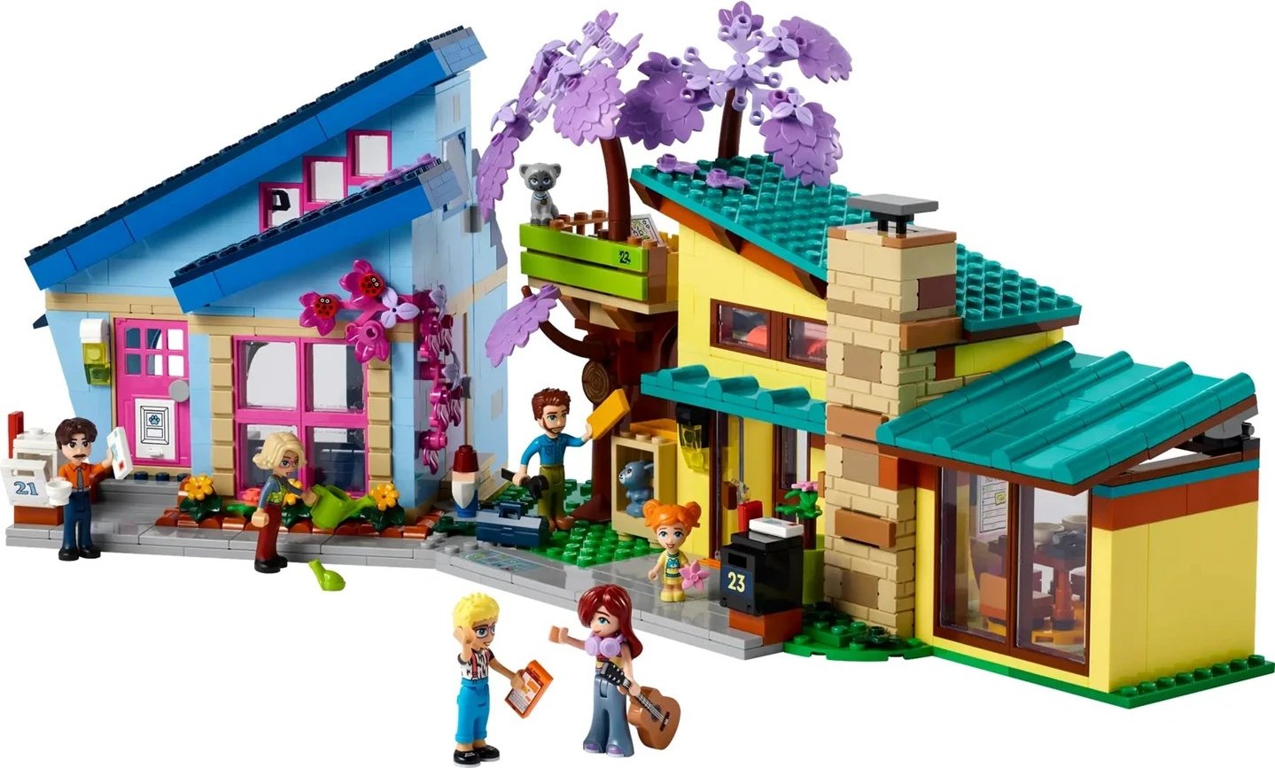 Set LEGO Friends Olly and Paisley's Family Houses 42620, 6 minifigura