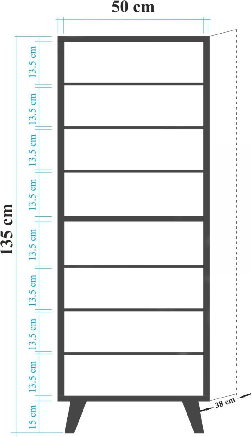 Organizues këpucësh melamine, ngjyrë sonama, FH8954.01, 50x38x135 cm