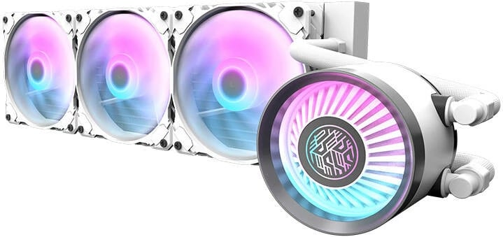 Kasë ftohëse me ujë Darkflash DN 360, ARGB, për CPU, e bardhë