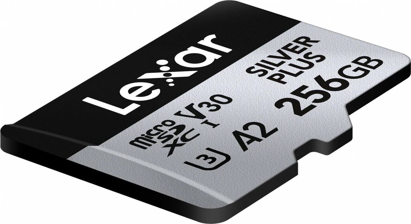 kartë microSD Lexar LMSSIPL256G-BNANG 256GB UHS-I A2 U3 V30 205/150MB/s, ngjyrë argjendtë Silver Plus, me adapter SD