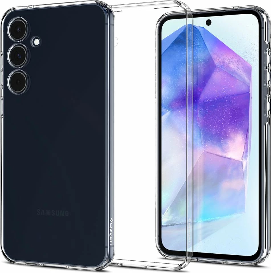 Mbështjellës Spigen Liquid Crystal për Samsung Galaxy A55 5G, TPU i hollë, përthithje goditjesh, përshtatje precize, transparent, 1x