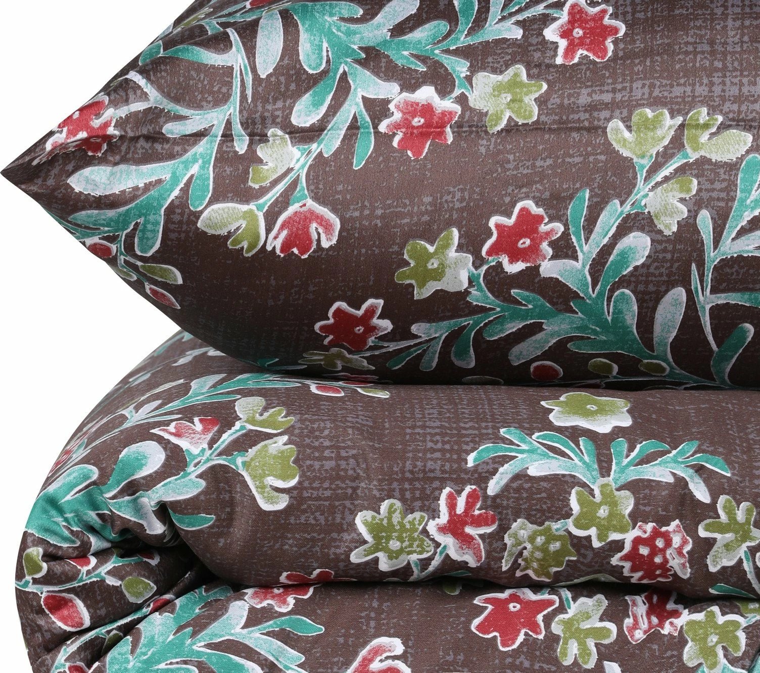 Set mbulesë jorgani njëpersonëshe satin Claudia, kafe, L'essentiel