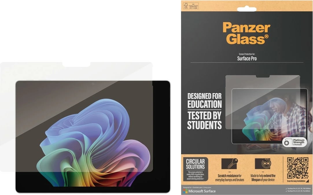 Mbrojtës ekrani PanzerGlass për Microsoft Surface Pro X/Pro 8/Pro 9/Pro 10/11th Ed