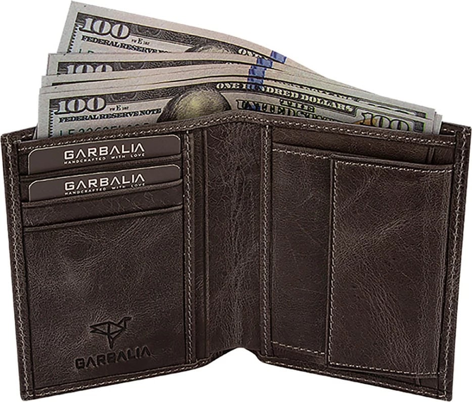 Portofol për burra, lëkurë origjinale, gri, Zoozie Bags Denvercrazy