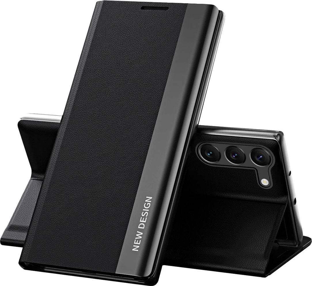Mbështjellës Hurtel Sleep Case Pro për Samsung Galaxy S23+, me qëndrim, e zezë