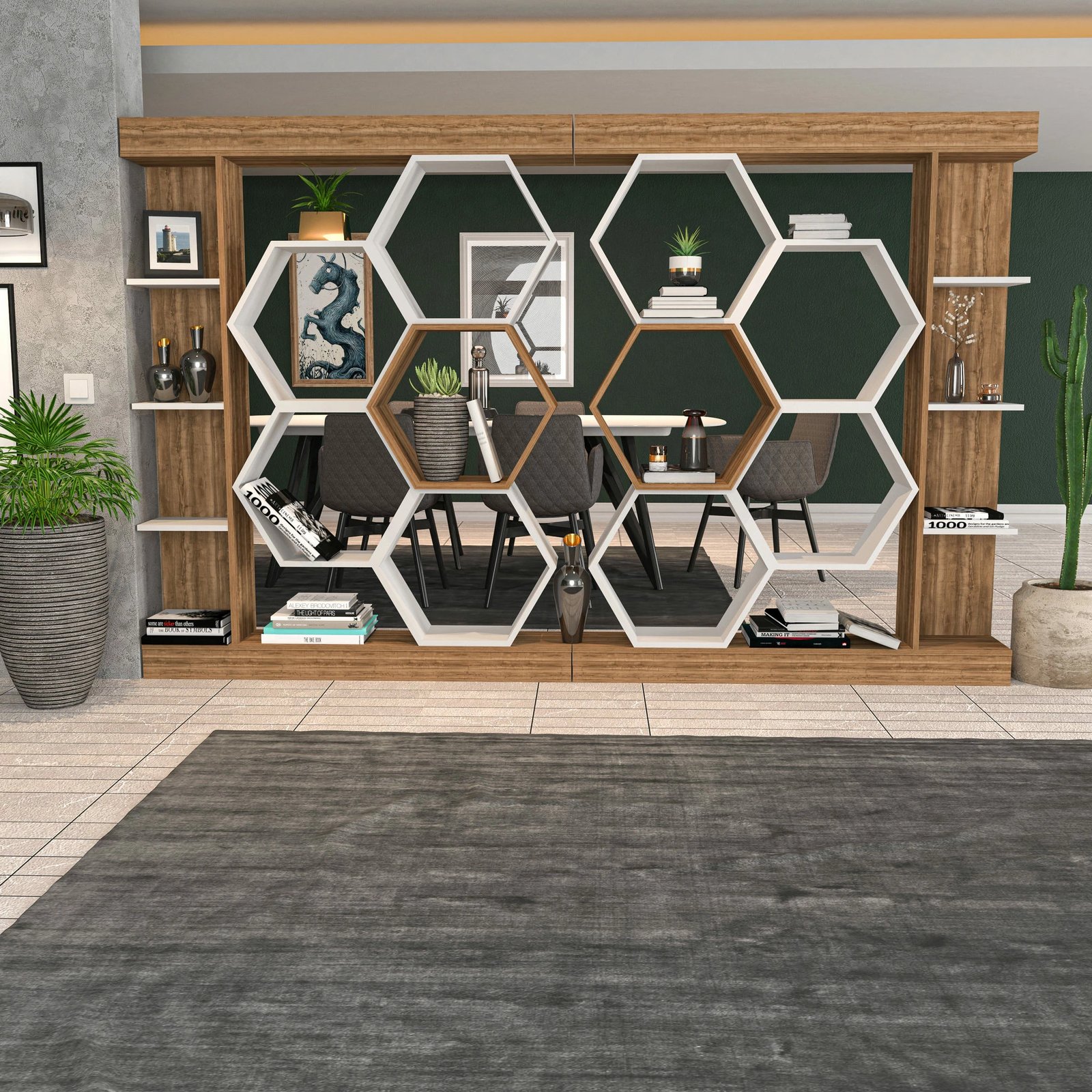 Raft librash Hanah Home, Sueno, bardhë dhe arre