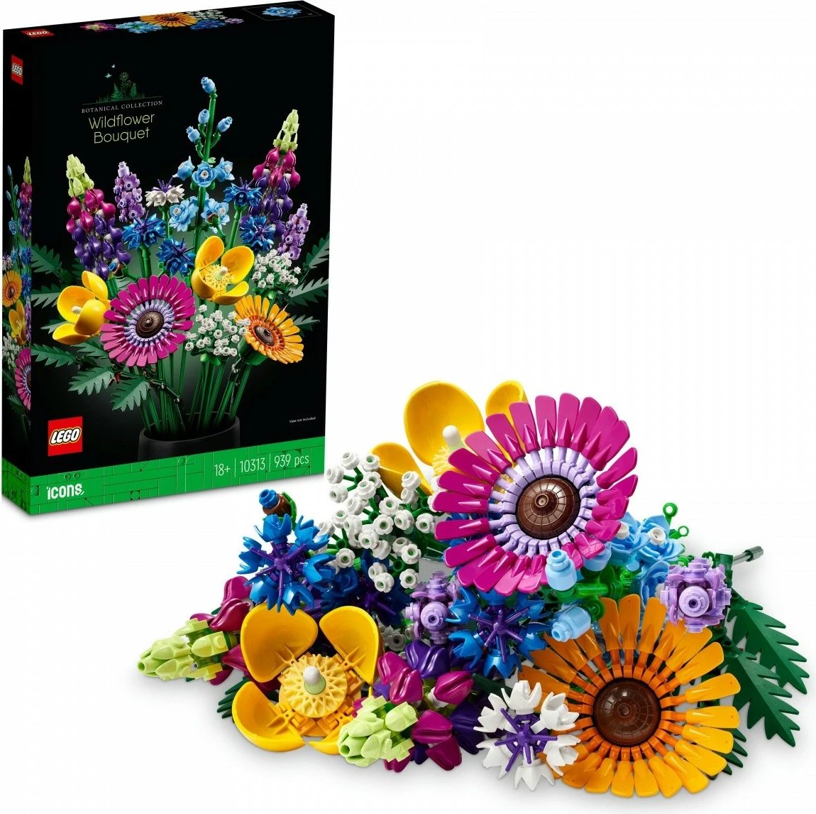 Set ndërtimi LEGO Icons Bouquet of Wildflowers 10313, 939 pjesë, shumëngjyrësh