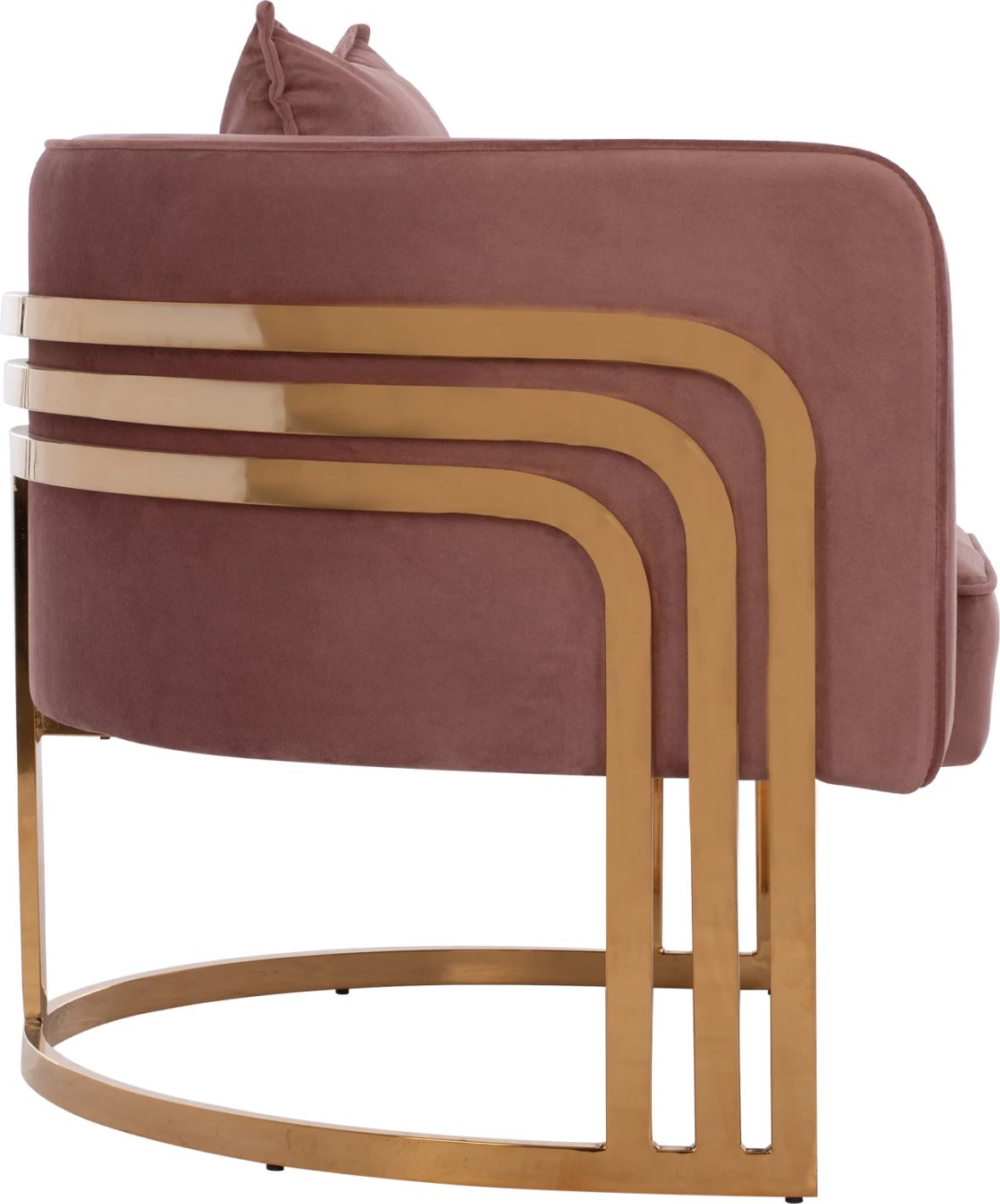 Karrige TIANA me kornizë metali të artë dhe shpinë të ulët FH8738.02