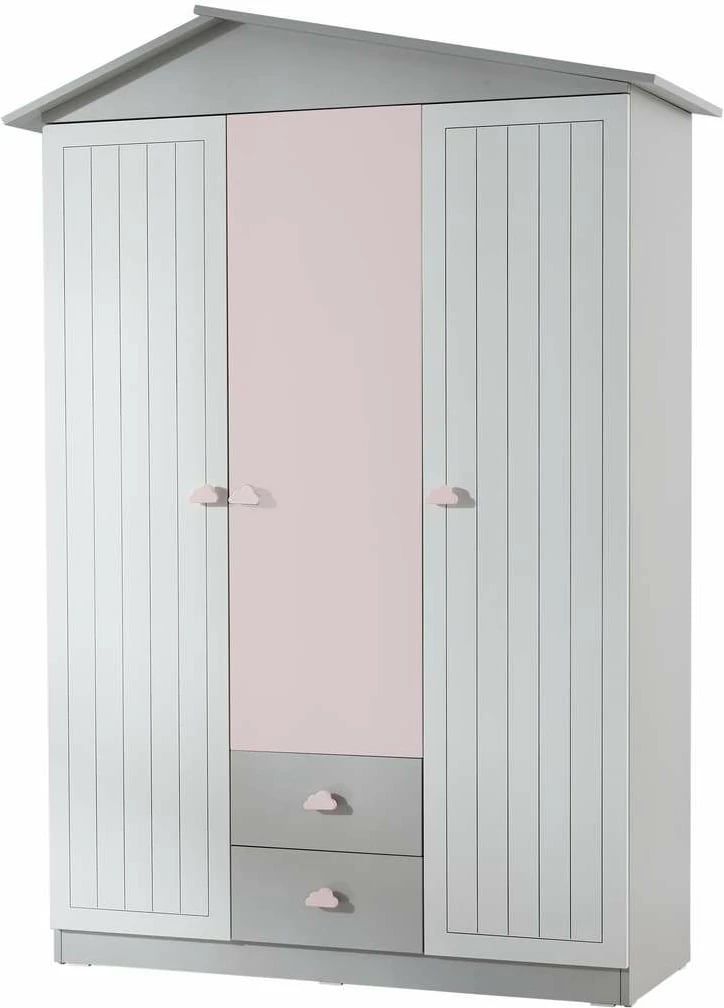 Dollap Skye Decor, rozë-gri, 130x204x57cm