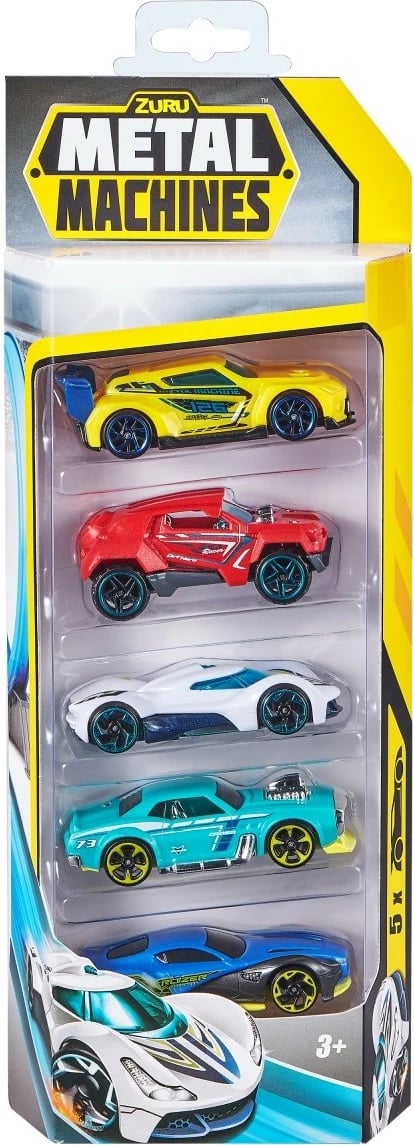Set vetura lodër ZURU Metal Machines, Series 2, 5 copë, Mix ngjyra