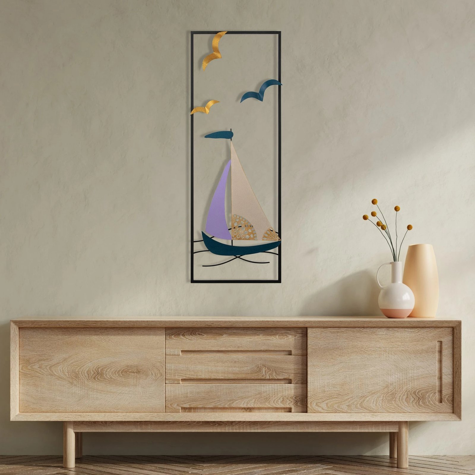 Aksesor dekorativ metalik për mur, Wallity, Port de Cannes - 1