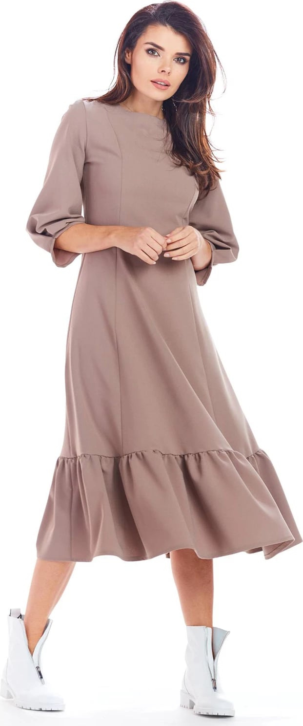 Fustan për femra awama model 139573, bezhë