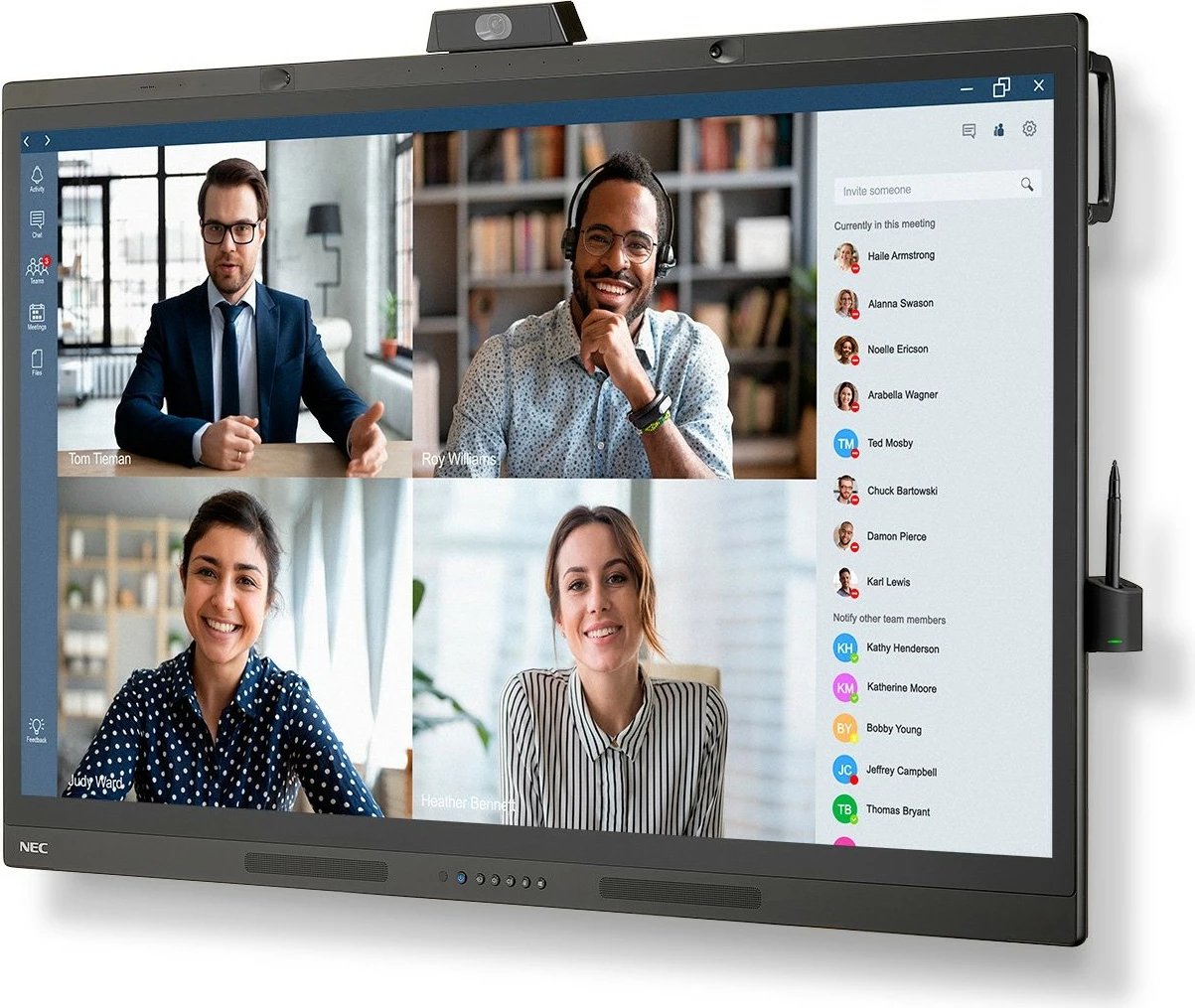 Ekran i madh me prekje SHARP NEC WD551 55 inç, 4K Ultra HD, 1.073 miliardë ngjyra, Ethernet, HDMI, i zi