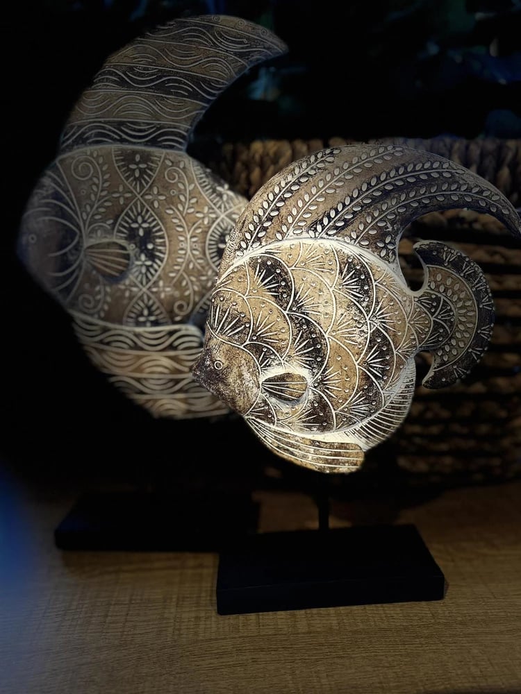 Dekor peshk gourami, polirezine, ngjyrë kafe, 19x6x25 cm Dekor peshk gourami, polirezine, ngjyrë kafe, 19x6x25 cm