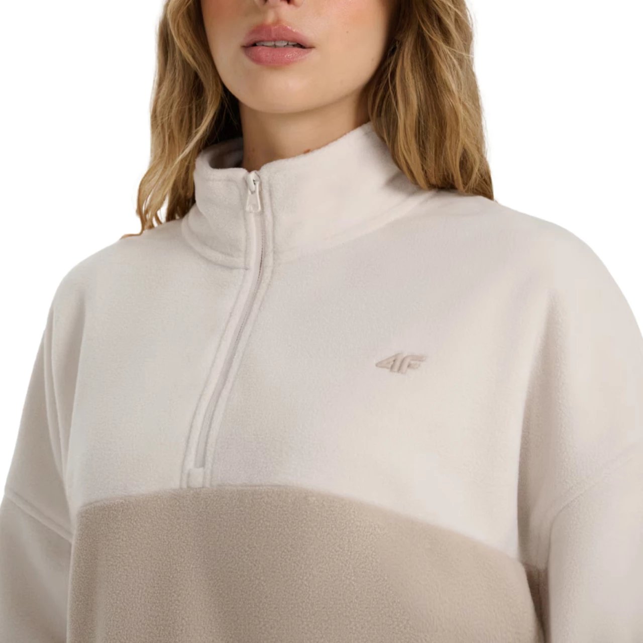 duks fleece për femra 4F, bezhë