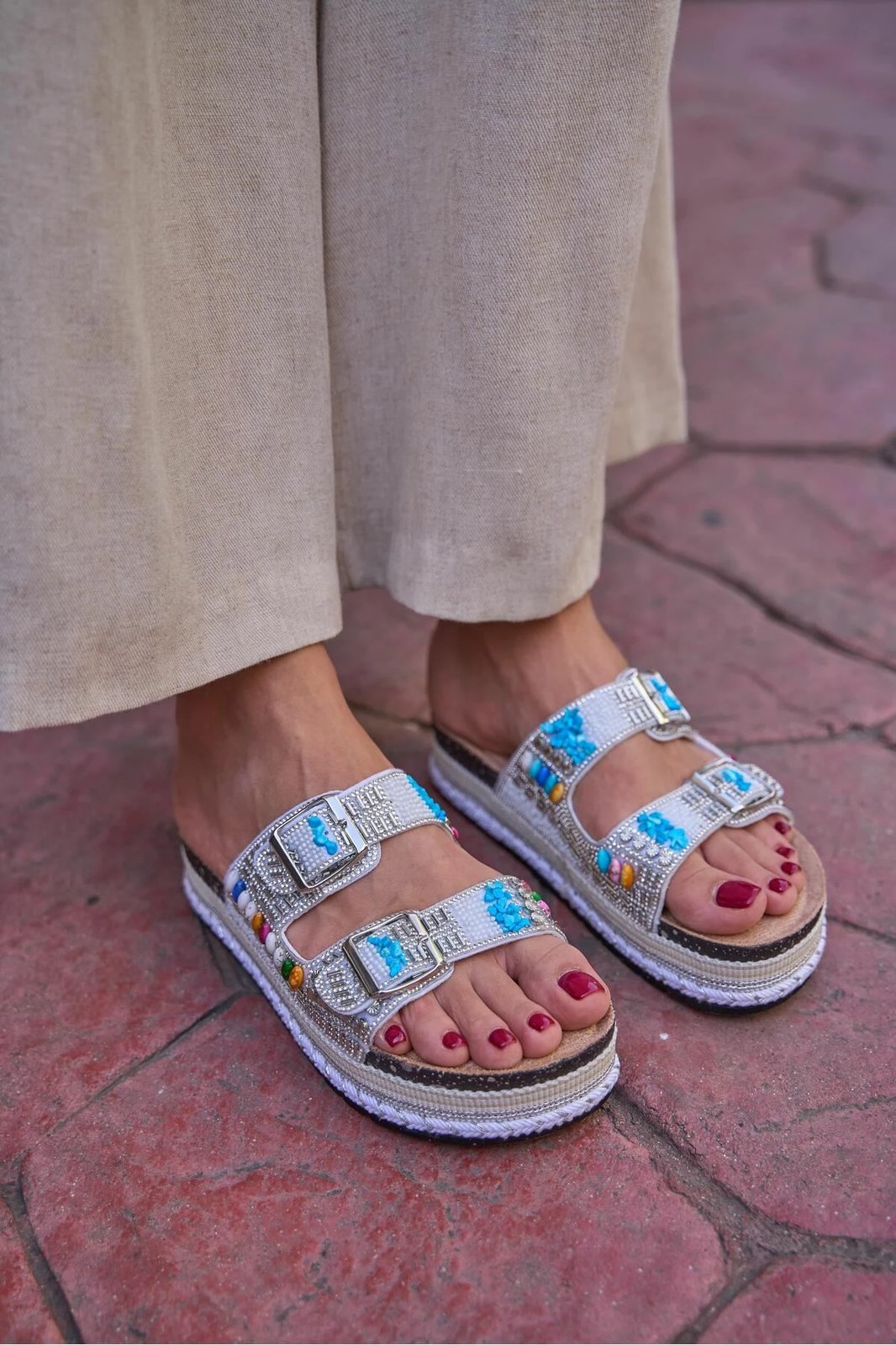 Pantofla për gra, Jumeon, MK1340125YR20-001, e bardhë