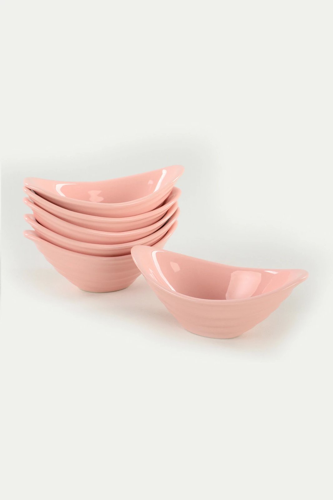 Set tasash qeramike, 6 copë, ngjyrë rozë e çelët, Hermia Concept, ST502006F551A0000000ACD100