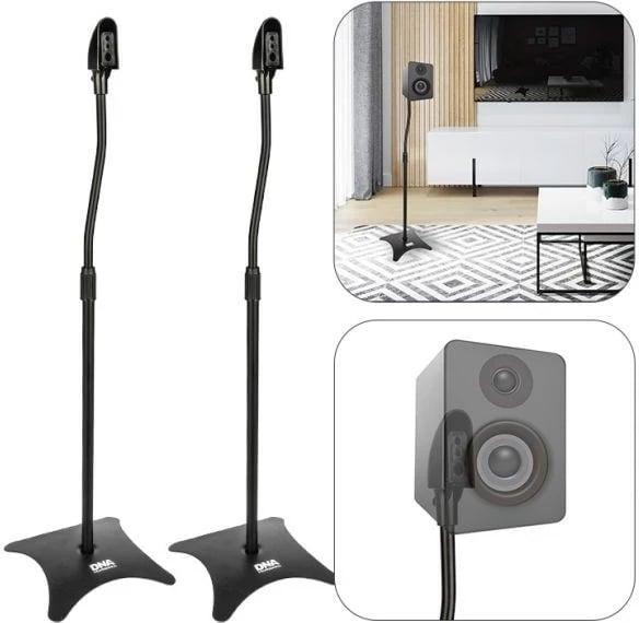 Stenda për altoparlantë DNA PROFESSIONAL SS 1 SET, set prej 2 copë, e zezë