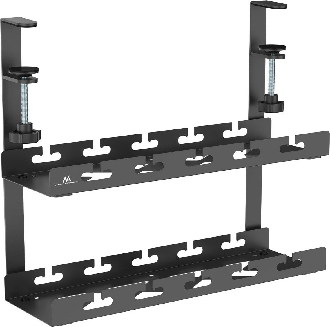 Organizues kabllosh nën tavolinë Maclean MC-104B, 40 cm, dy nivele, i zi Organizues kabllosh nën tavolinë Maclean MC-104B, 40 cm, dy nivele, i zi