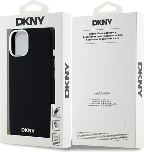 Mbështjellës DKNY Liquid Silicone MagSafe për iPhone 15 Plus / 14 Plus, i zi