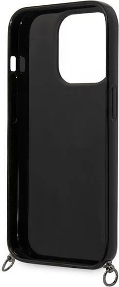 Mbështjellës Karl Lagerfeld KLHCP14LSTSTP për iPhone 14 Pro 6.1", Color Stripes, rozë/zi me rrip