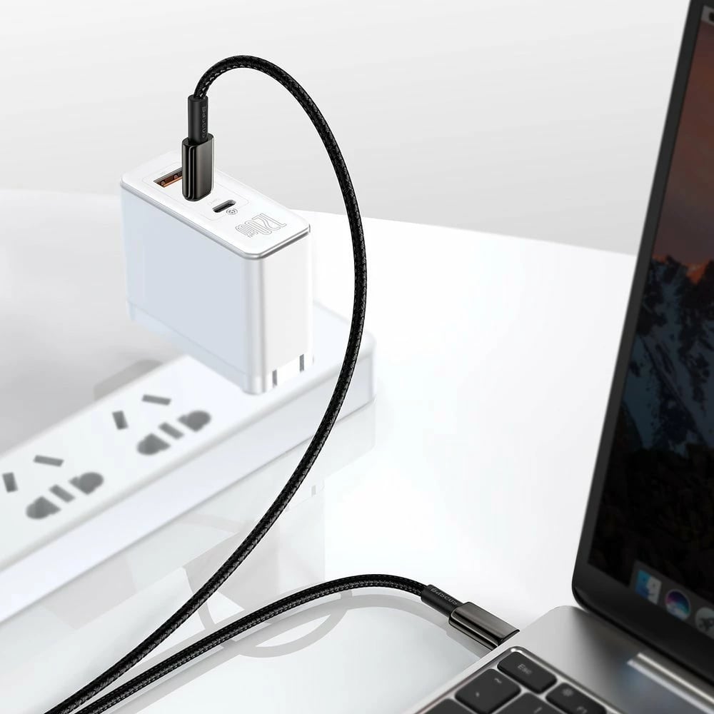 Kabllo Baseus CATWJ-A01 USB-C në USB-C, 2m, 100W, e zezë