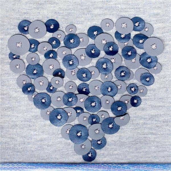 kapuç pranveror, NEW BABY, heart, 100% pambuk, madhësia 86/92, për vajza, gri-lejlak