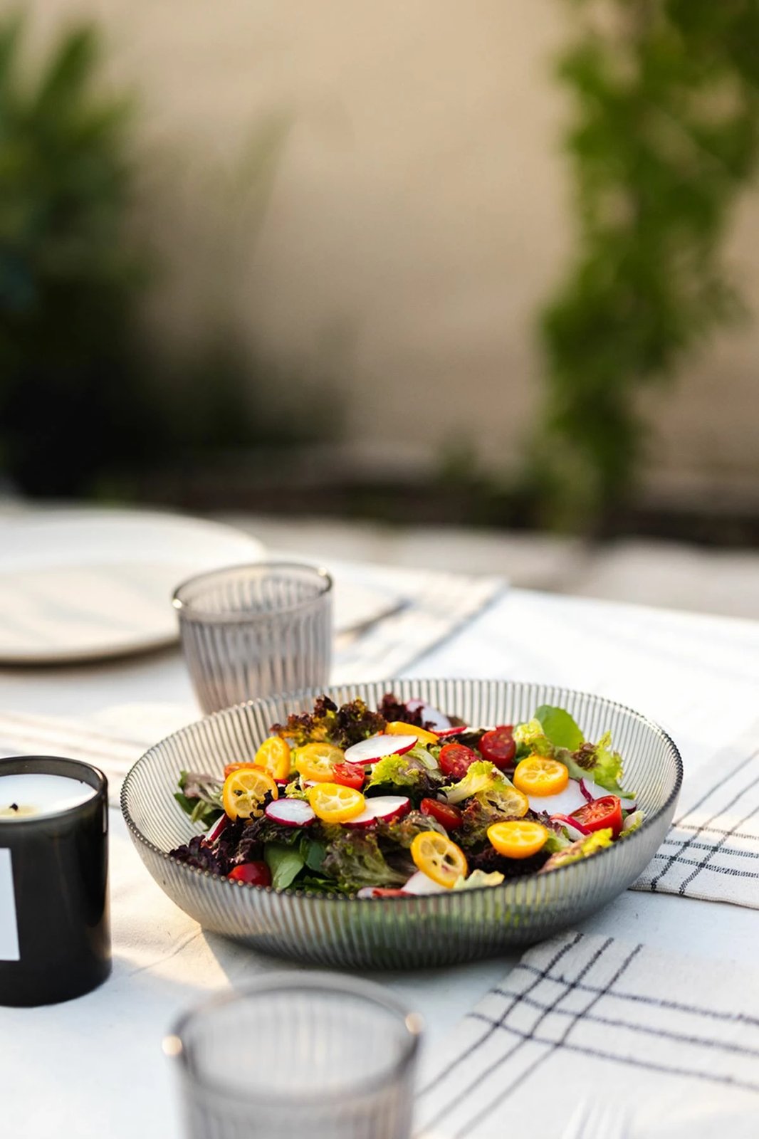 Set tasash sallate prej qelqi, 2 copë, Hermia Concept, Splendid - Fume