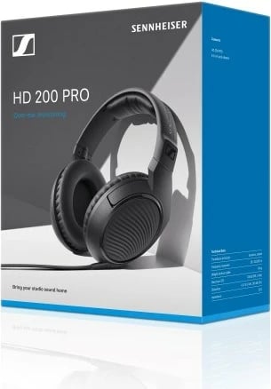 Kufje Sennheiser HD 200 PRO, të mbyllura, për studio, të zeza