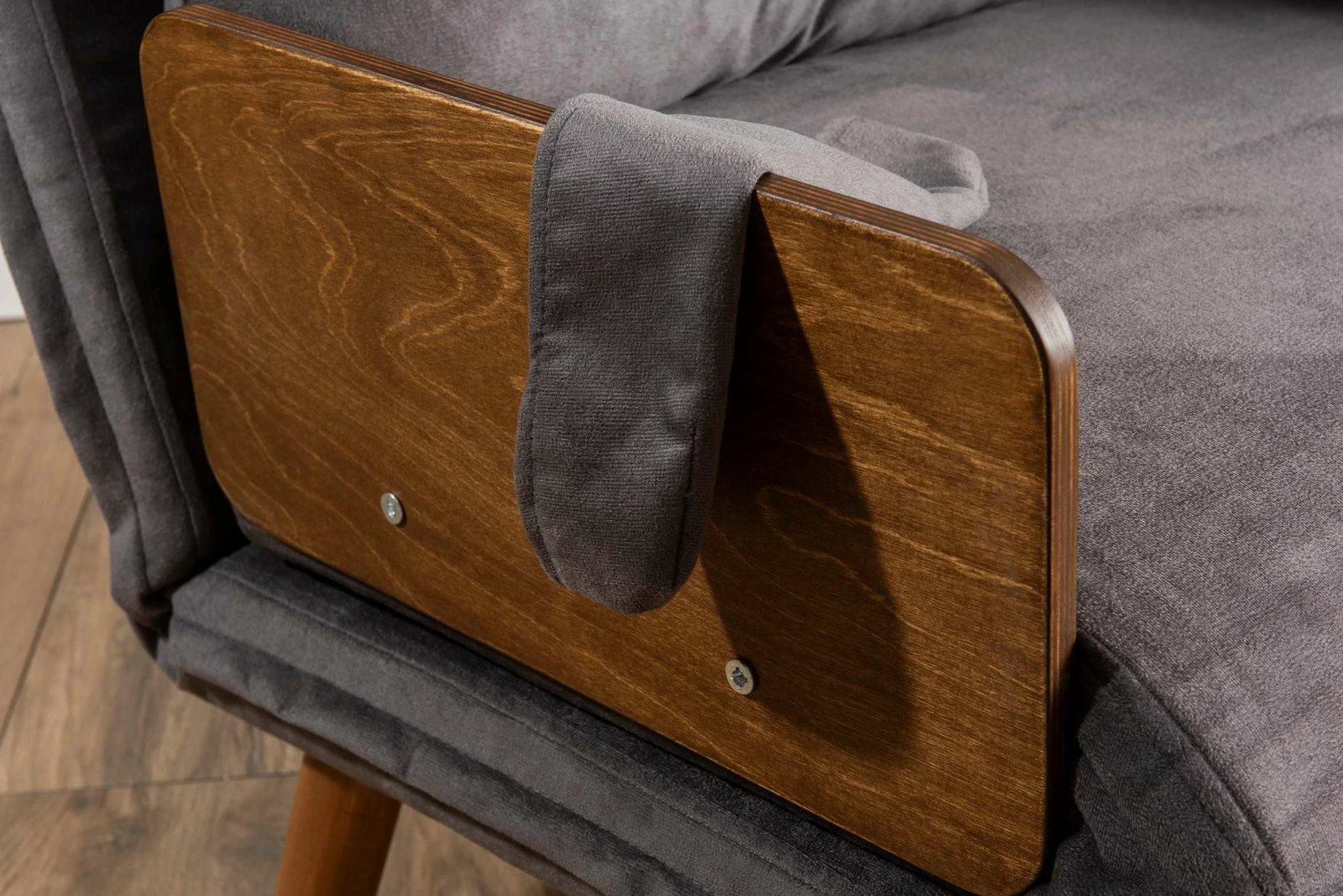 Krevat-karrige një vendës, Atelier del Sofa, Cosmo Single, ngjyrë gri