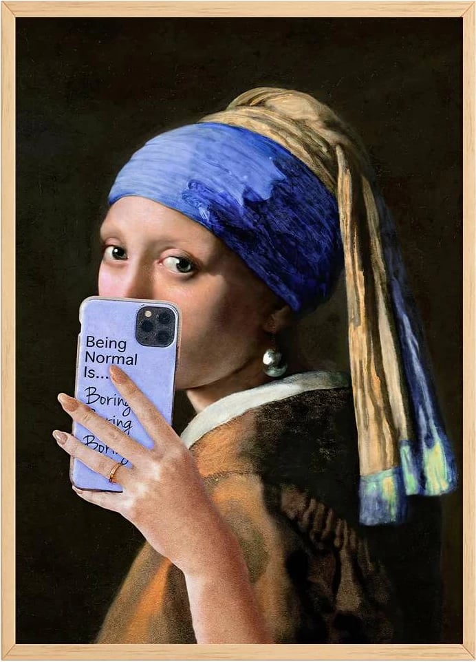 Pikturë dekorative me kornizë, shumëngjyrëshe, Artsmdftek37-3348