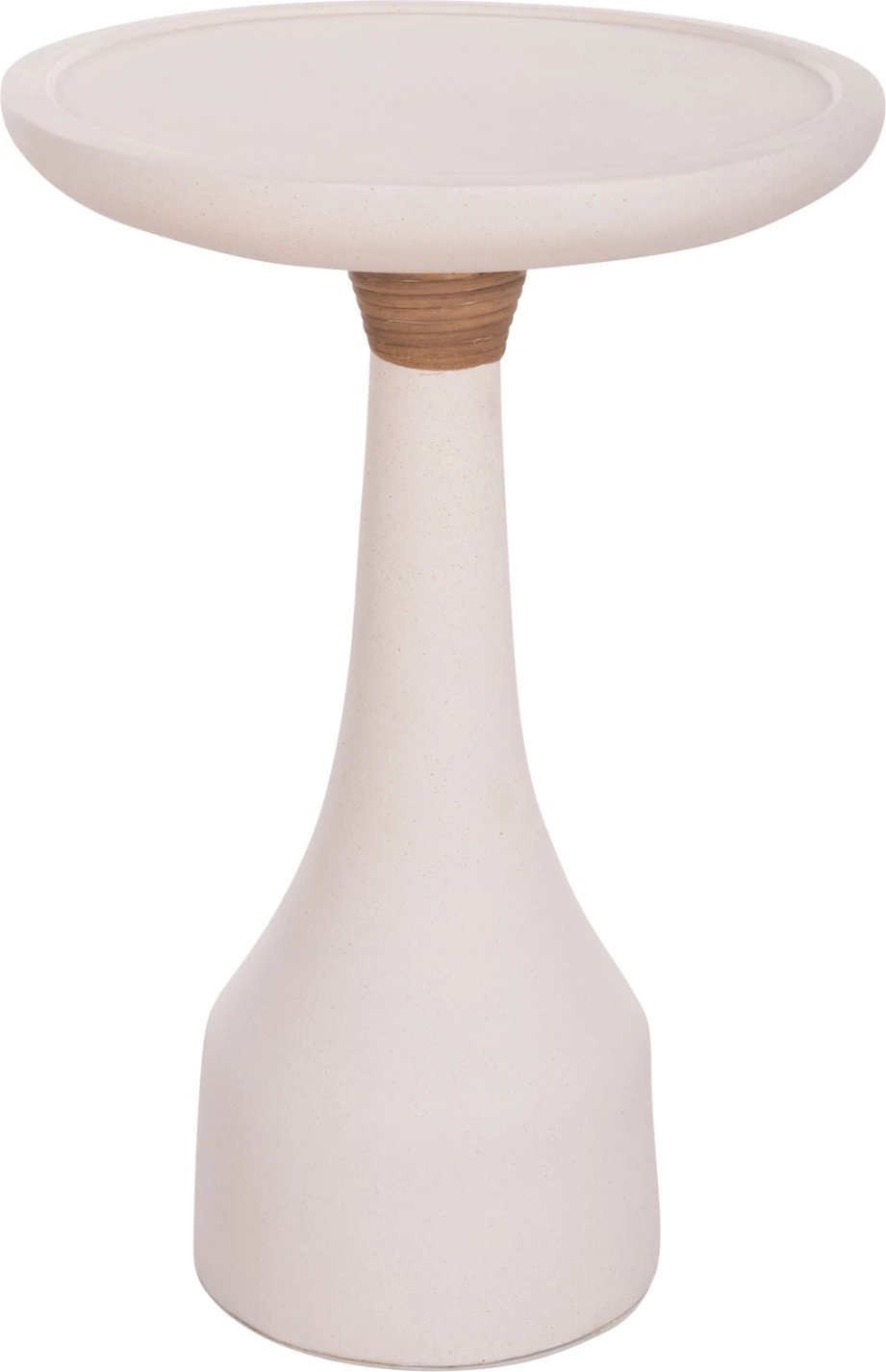 Tavolinë anësore e lartë TORG, rrethore, çimento fiber, e bardhë, FH18170.02, 41x62cm