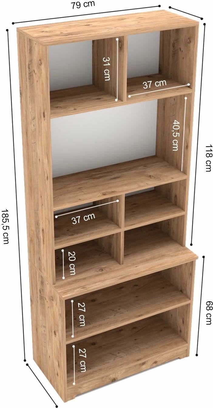 Dollap multifunksional Skye Decor, ngjyrë Atlantic Pine dhe e bardhë, Lunora