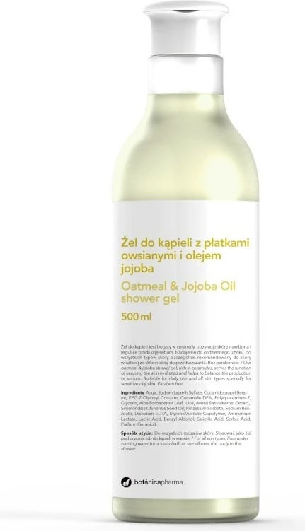 Xhel dushi për femra Botanicapharma me tërshërë dhe vaj jojoba, 500ml Xhel dushi për femra Botanicapharma me tërshërë dhe vaj jojoba, 500ml