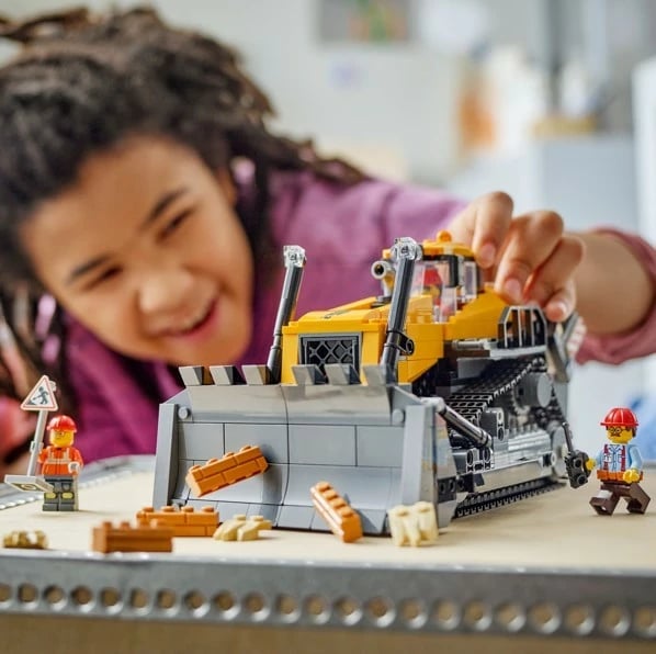 Set LEGO City Buldozer 60466, 682 pjesë, e verdhë