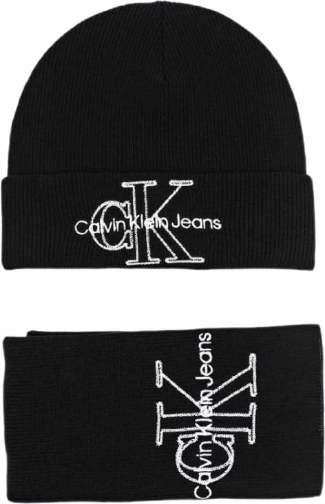 Kapelë dhe shall për femra Calvin Klein, të zeza