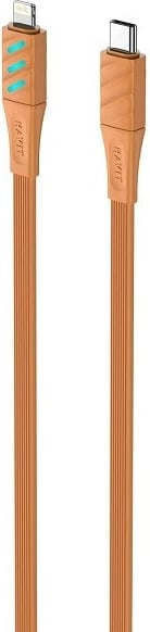 Kabëll USB Type-C Havit CB6255, 1 m, Portokalli