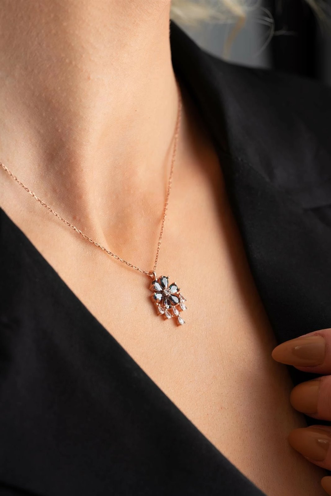 Qafore argjendi, ngjyrë rozë e zezë, Jumeon, NRZ999029