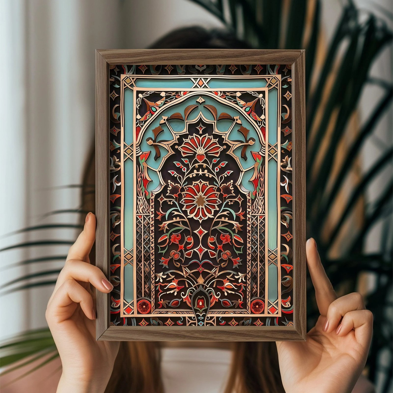 Pikturë dekorative me kornizë MDF, shumëngjyrëshe, Wallity, GE118-L