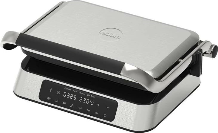 Grill dhe aparat për waffle Eldom GK2000, 1800W, inox, 2-në-1