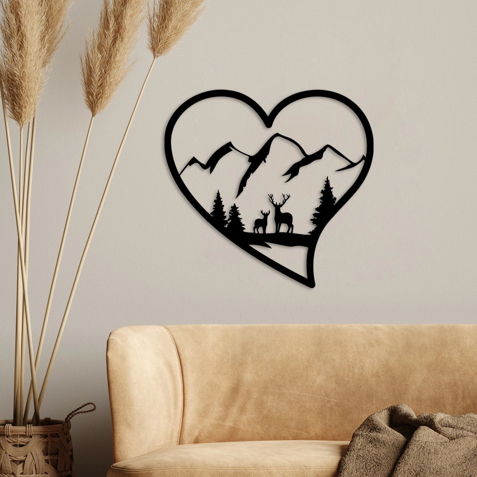 Aksesor dekorativ metalik për mur, Wallity, Nënë dhe Bir 3