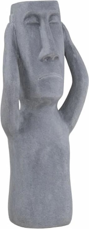 Figurë dekorative Peru Man Ear, gur sintetik, ngjyrë gri, 21x17x51cm