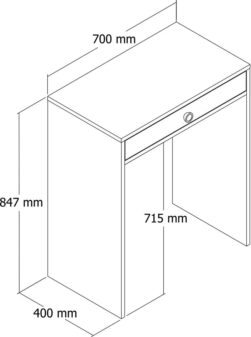 Tavolinë grimi Hanah Home Lizbon, ngjyrë arre dhe antracit