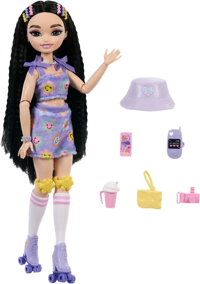 Kukull Barbie Dream Besties Renee me patina, set aksesorësh, për vajza