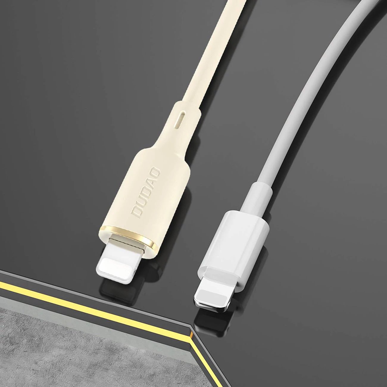 Kabllo Dudao L7SCL, USB-C në Lightning, 1m, 30W, Bezhe