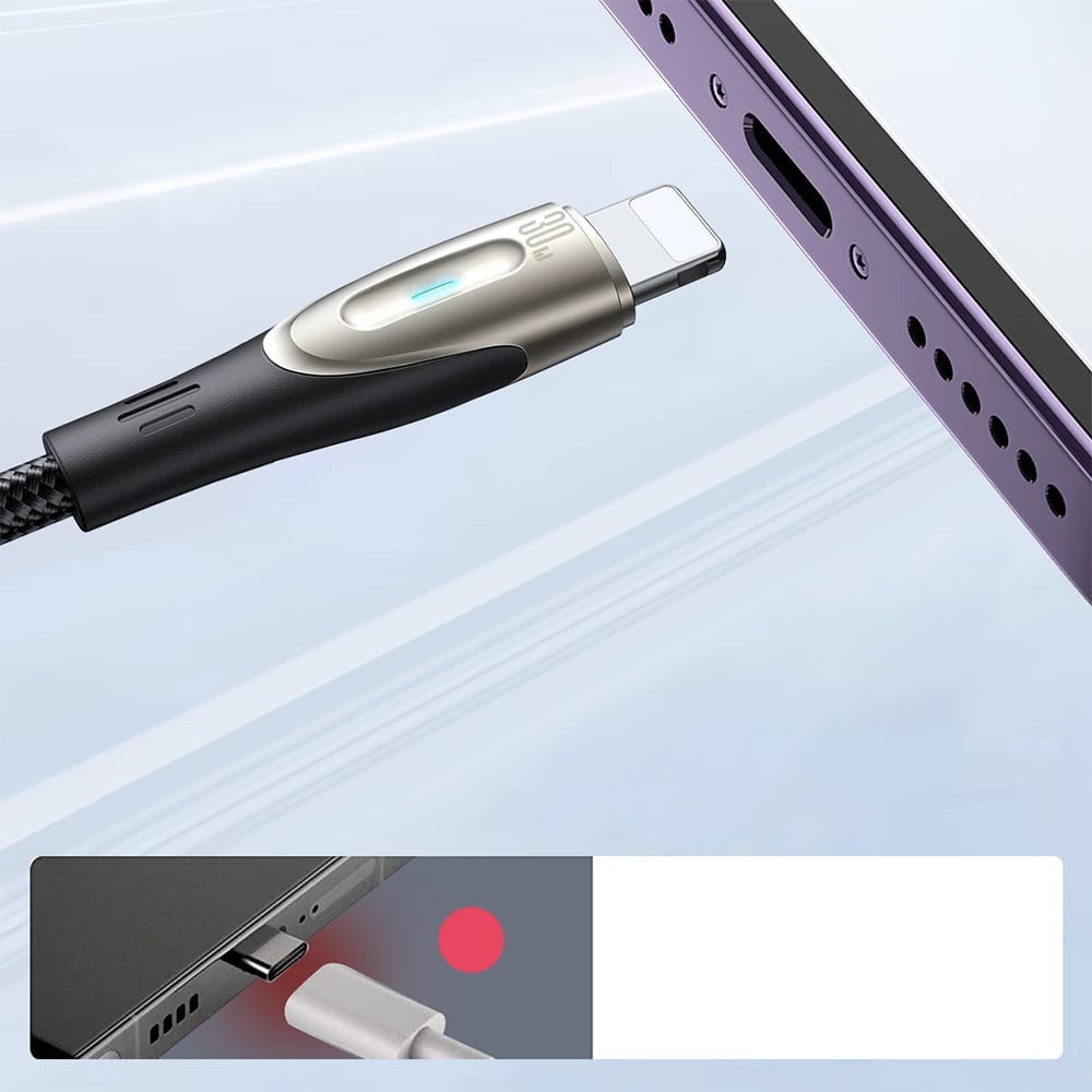 Kabllo Joyroom Star-Light Series SA27-CL3, USB-C në Lightning, 1.2m, 30W, e zezë