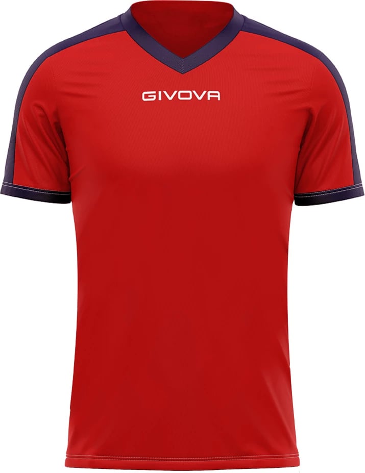 Maicë sportive unisex Givova, kuqe-blu