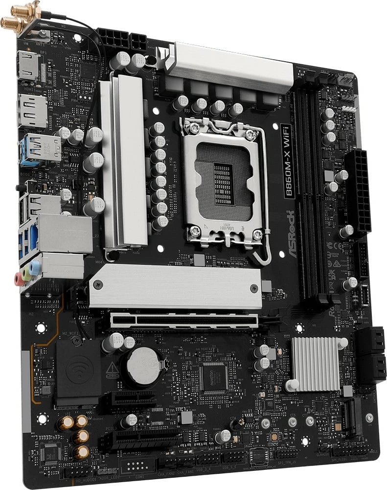 Pllakë amë ASRock B860M-X WiFi, micro ATX, DDR5, HDMI/DP, WiFi, Bluetooth, e zezë