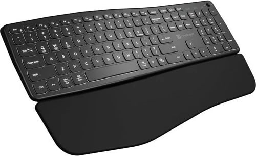 Tastierë pa tela Natec Porifera NKL-1995, Bluetooth + 2.4GHz, me ndriçim, e zezë